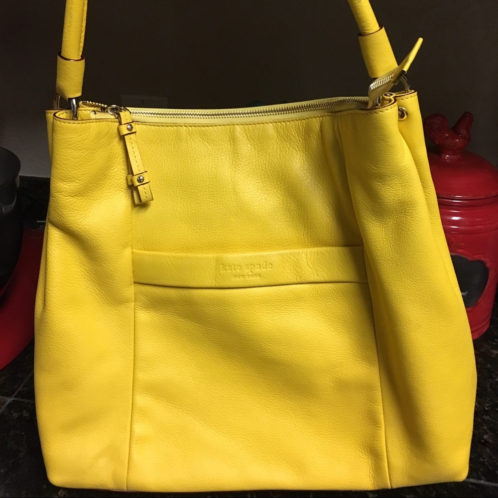 Kate Spade yellow real leather purse